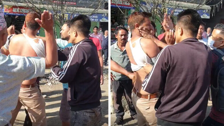 गाडीमा ढुंगा हान्ने बन्दकर्ता स्थानीयबाट कुटिए, ८ जना प्रहरी नियन्त्रणमा