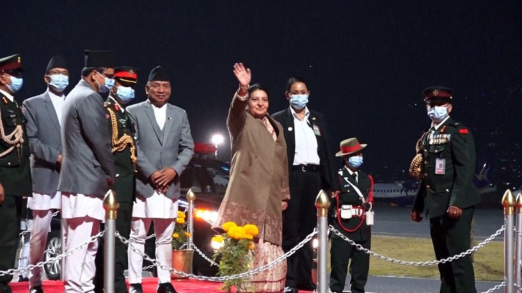 राष्ट्रपति भण्डारी ६ दिने भ्रमणका लागि आइसल्यान्ड प्रस्थान