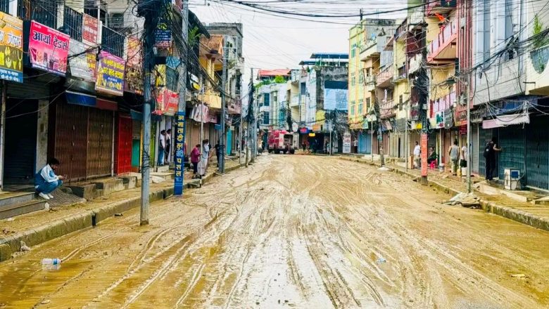 बुटवलको अमरपथमा फेरि पस्यो लेदोसहितको भल