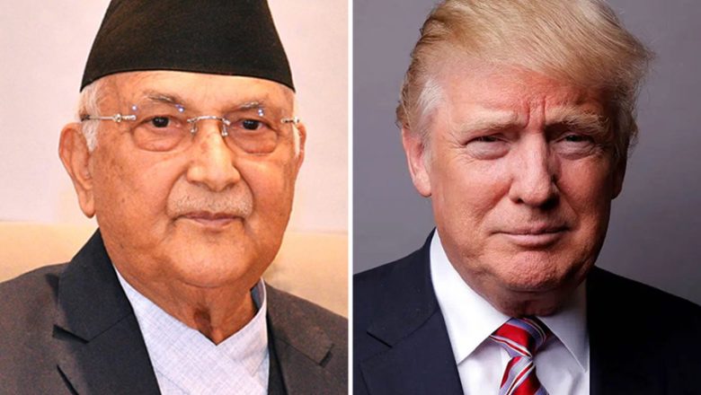 प्रधानमन्त्री ओलीले दिए अमेरिकी राष्ट्रपति ट्रम्पलाई बधाई