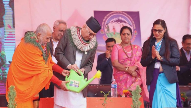 प्रधानमन्त्रीबाट पाणिनि तपोभूमि सम्मेलन उद्घाटन