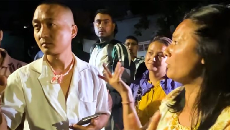 सुशीला कार्कीको राजीनामा माग्दै सुदन गुरुङको समूहद्वारा बालुवाटारमा नाराबाजी