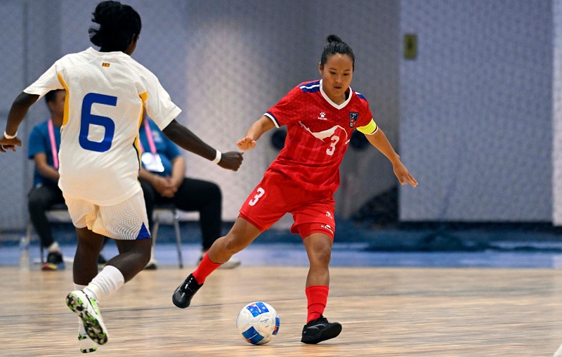 साफ फुटसल च्याम्पियनसिपको महिलातर्फ नेपालले श्रीलङ्कासँग बराबरी खेल्यो