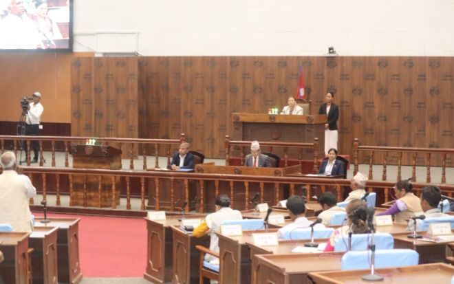 लुम्बिनी प्रदेश सभा बैठकमा वन ऐन संशोधन विधेयक पेश हुँदै