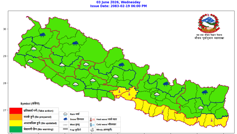 भैरहवाको तापक्रम ४१ डिग्री पुग्यो, गर्मी अझै बढ्ने